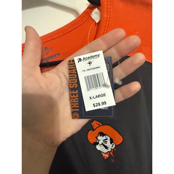 Three Square 100% Cotton OSU Long Sleeve Shirt - Women's XL NWT - Picture 3 of 4